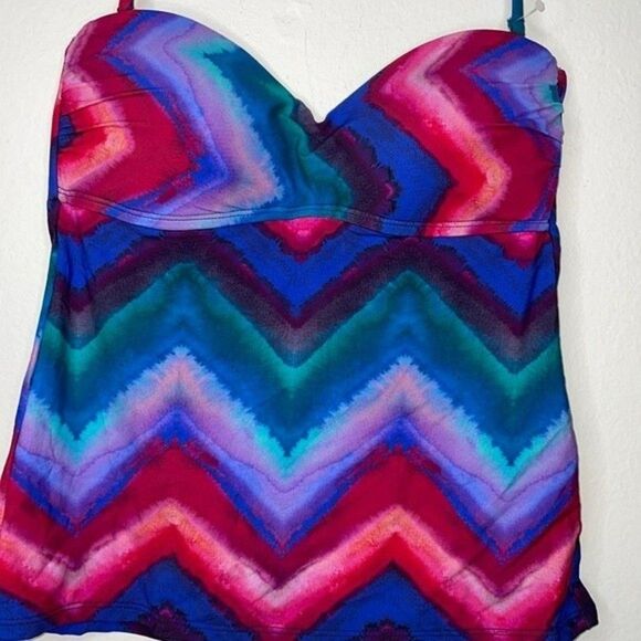 La Blanca Womens Size 6 Swim Hidden Gem Tankini Top - Picture 4 of 9